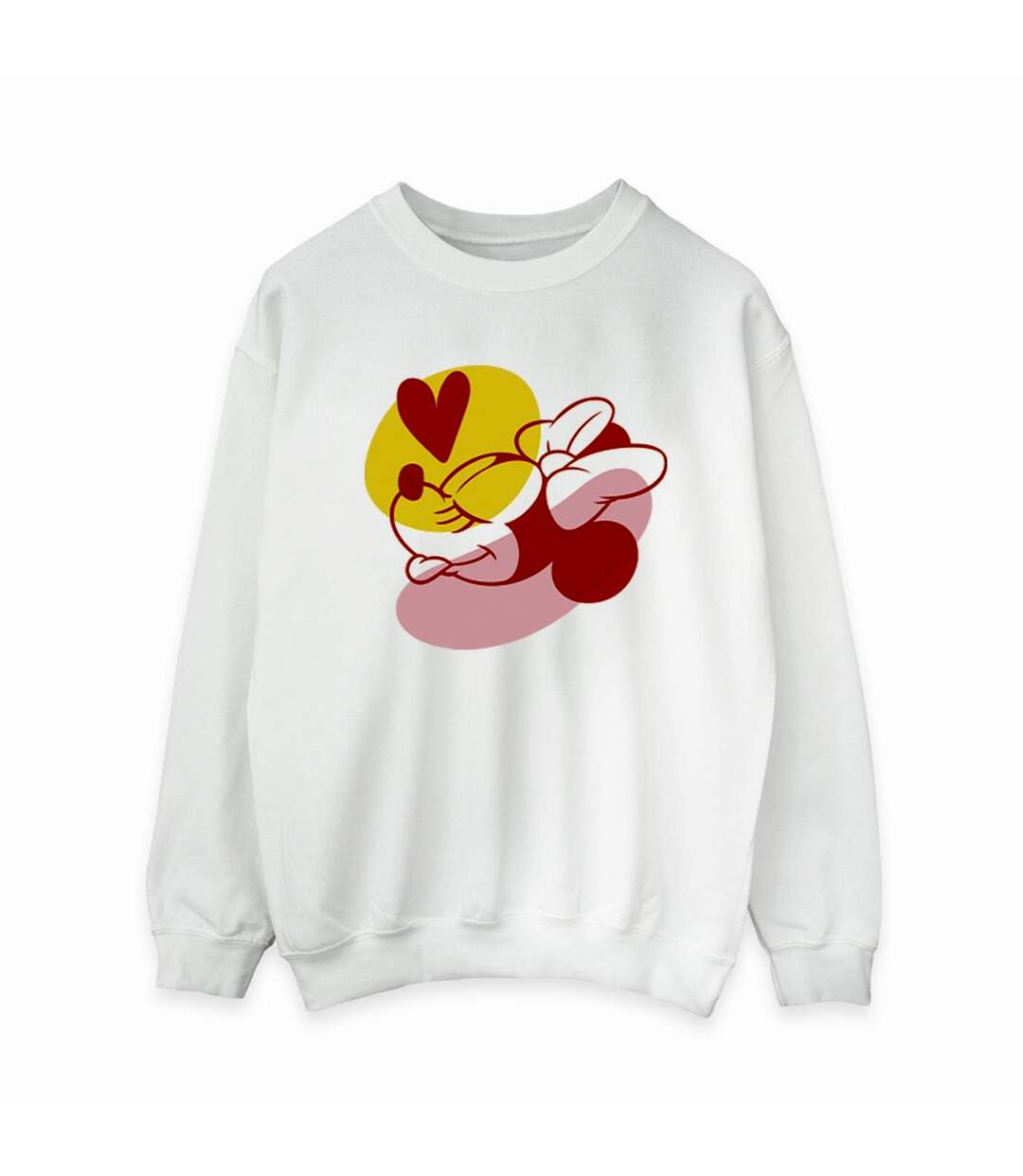Disney Sweat Womens/Ladies Minnie Mouse Tongue Heart Sweatshirt (Blanc) - UTBI29042-1