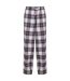 SF Womens/Ladies Tartan Lounge Pants (White/Pink) - UTPC3383-1