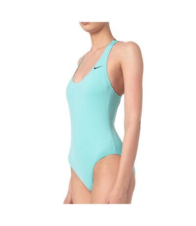 Maillot de bain 1 pièce turquoise femme nike crossback - l