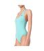 Maillot de bain 1 pièce turquoise femme nike crossback - l-1
