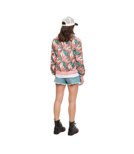 Veste femme satinée allover print avec patch et fil lurex Tropical Vondutch