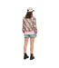 Veste femme satinée allover print avec patch et fil lurex Tropical Vondutch-4