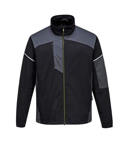 Portwest Mens PW3 Flex Shell Jacket (Black/Zoom Grey) - UTPC3531