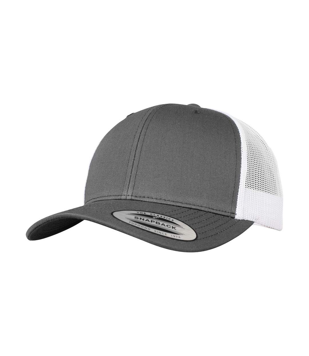 Casquette Trucker Gris Foncé Blanc Classic-1