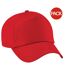 Beechfield Unisex Plain Original 5 Panel Baseball Cap (Pack of 2) (Classic Red) - UTRW6698-1