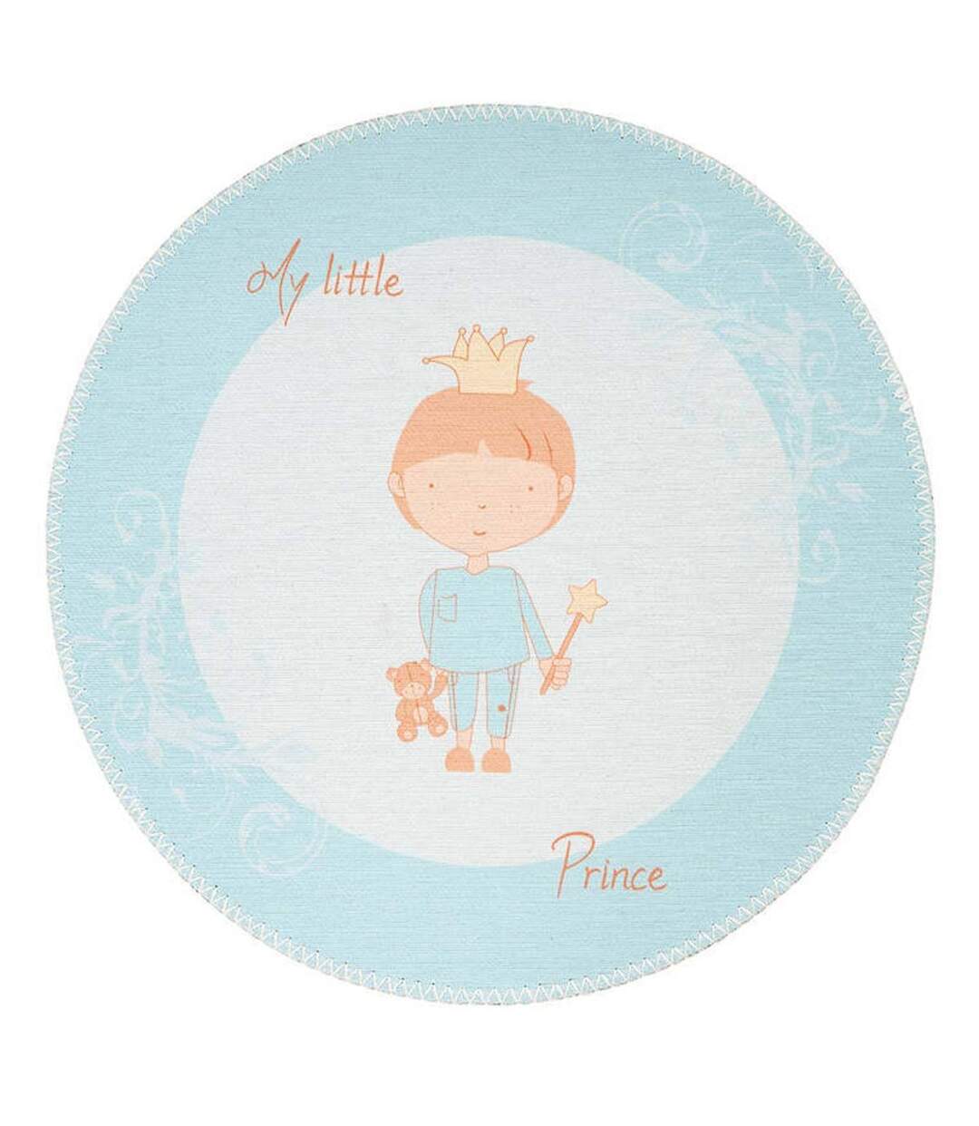 Tapis Rond Enfant Imprimé Bambini V 160cm Menthe-1