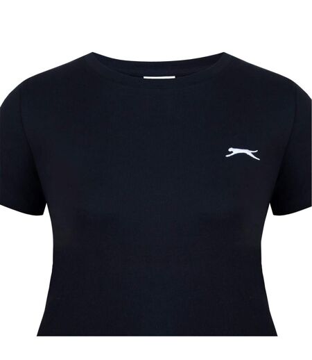 T-shirt Motif/style Uni Femme Noir Slazenger