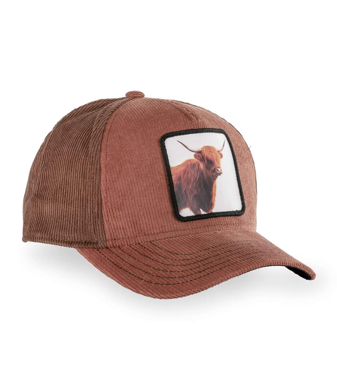 Casquette trucker en velours avec écusson animal Bull Hatfield-2
