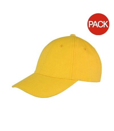 Lot de 2  Memphis casquettes adulte jaune Result