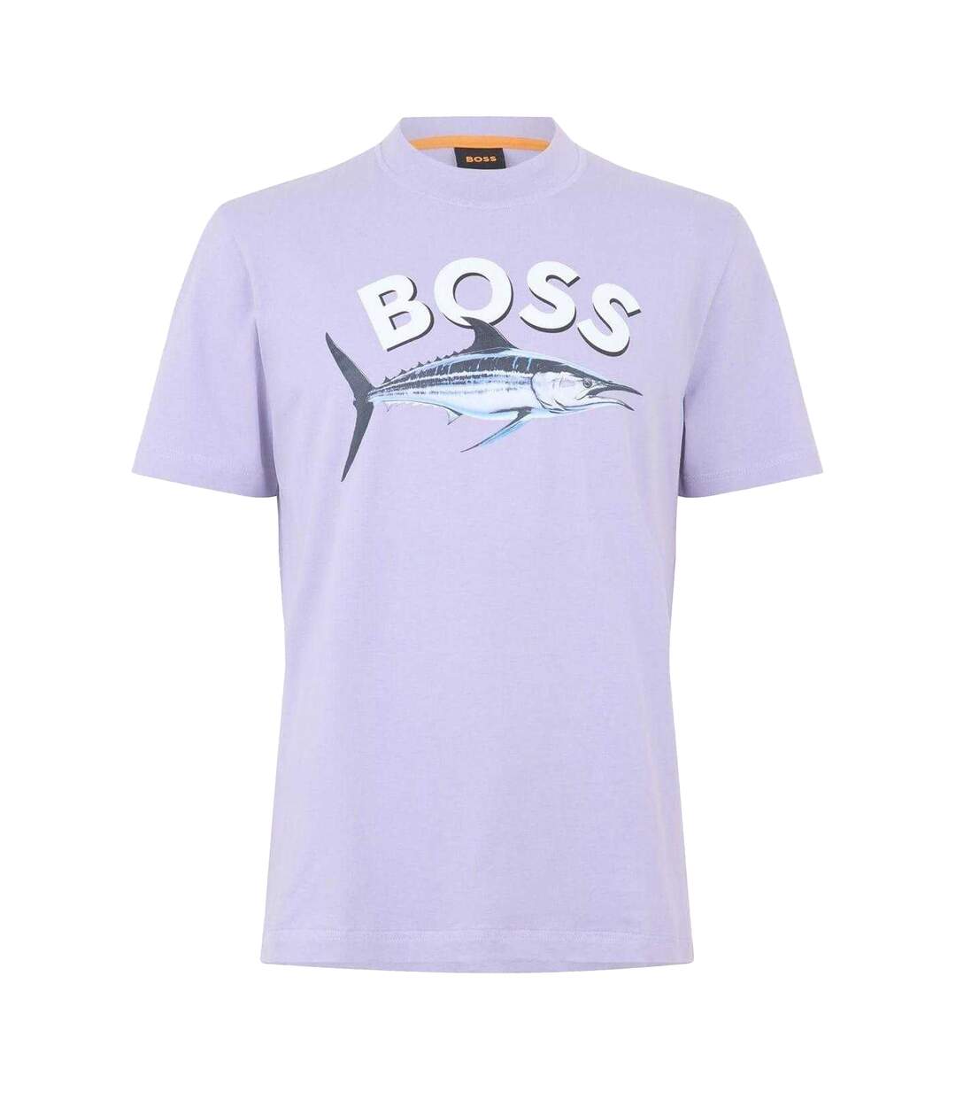 T-shirt Motif/style Poisson Homme Violet Boss-1