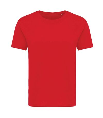 Womens/ladies Yala Recycled Cotton Lightweight T-shirt Red Iqoniq