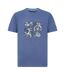 T-shirt Motif/style Vélo Homme Bleu Denim Lazy Jacks-1
