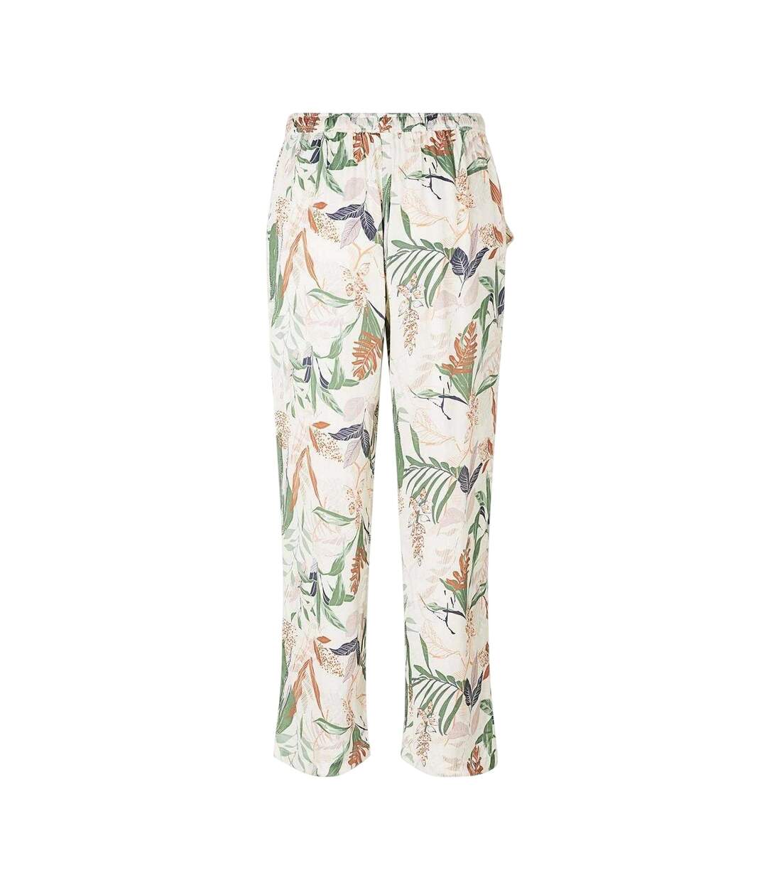 Womens/ladies Katrina Leaf Print Pyjama Bottoms Snow White CCDK Copenhagen-2