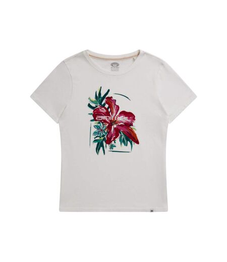 Animal Womens/Ladies Carina Hibiscus Natural T-Shirt (White) - UTMW2773