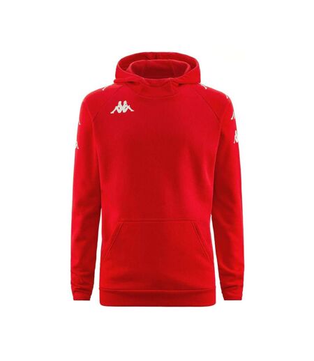 Sweat à capuche rouge homme kappa diano