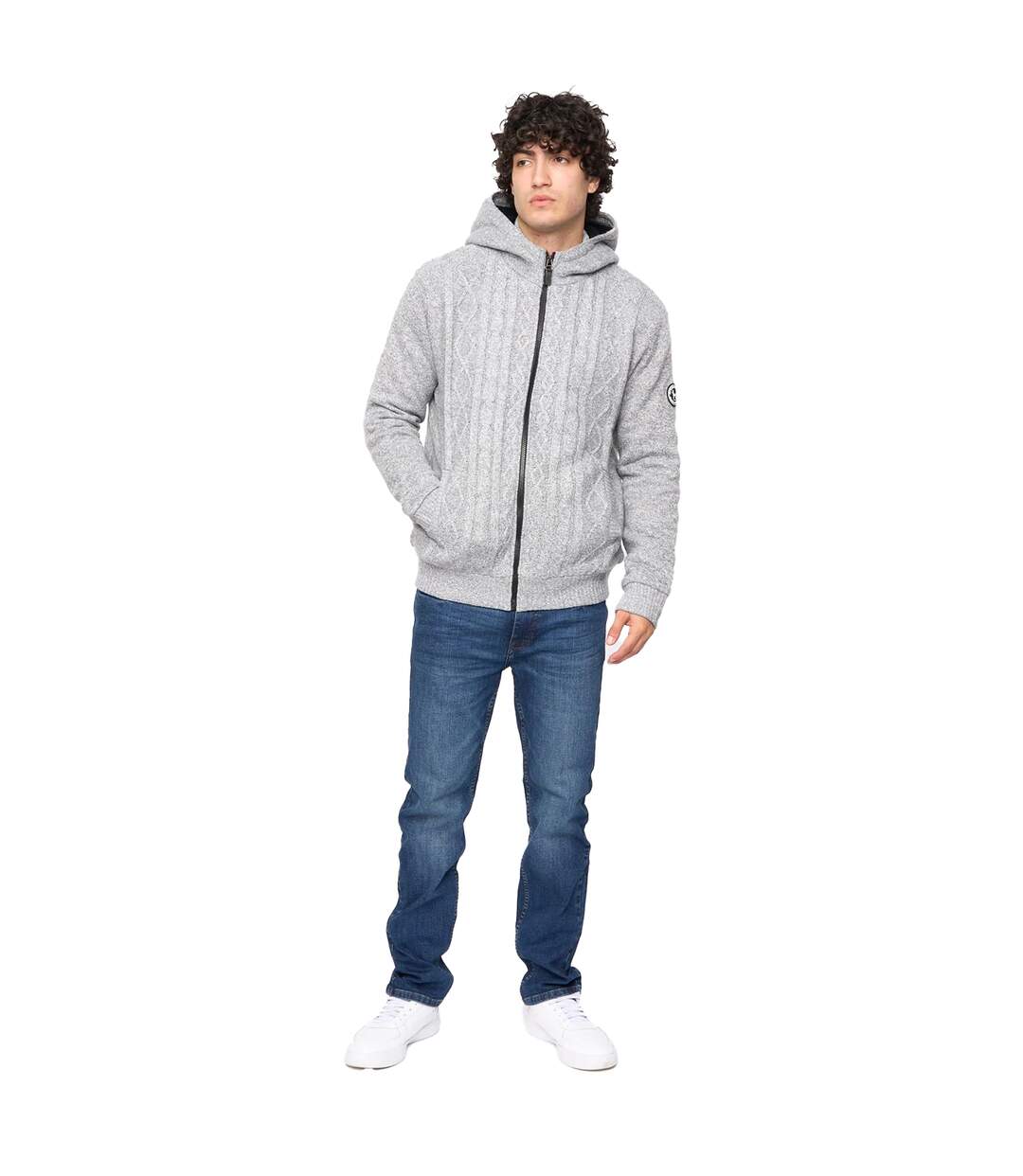 Mens Tonbridge Cardigan Light Grey Marl Bewley & Ritch-1