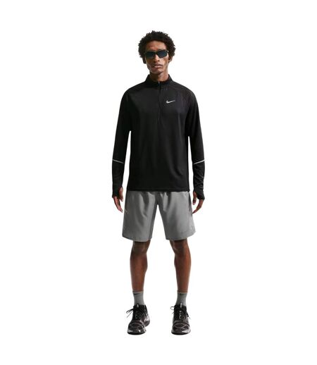 Mens Miler Dri-fit Quarter Zip Running Top Black Nike