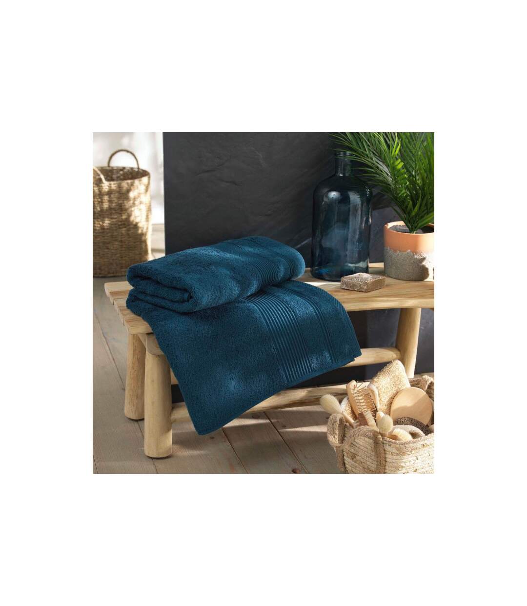 Drap de Bain Tendresse 90x150cm Saphir-3