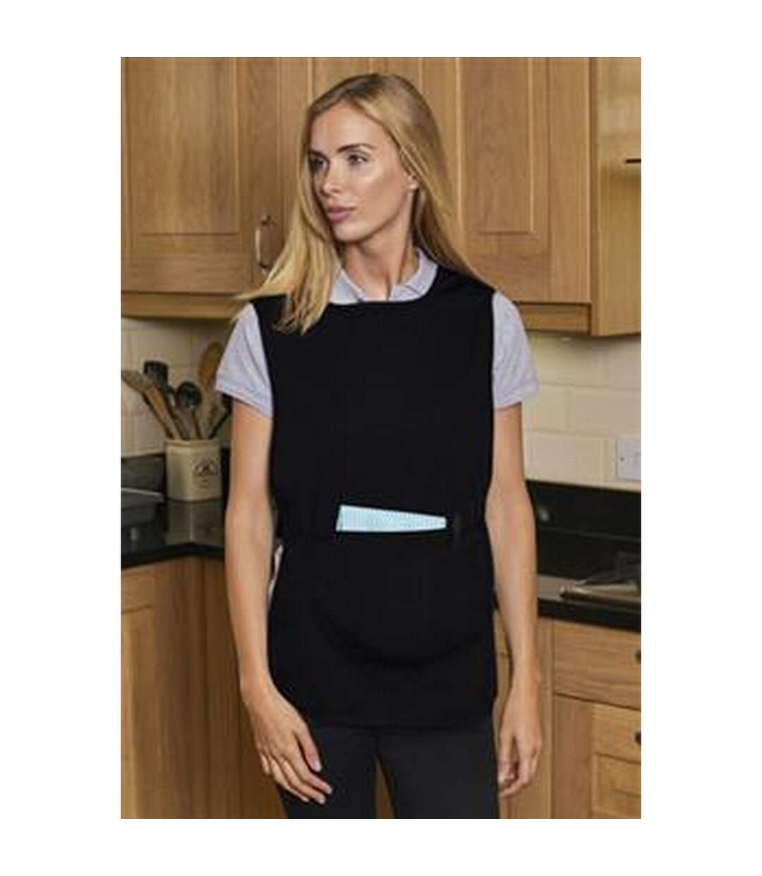 Absolute Apparel Adults Workwear Tabard With Pocket (Black) (UTAB135)-3