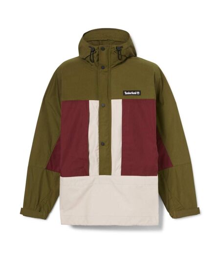 Mens Hooded Relaxed Fit Windbreaker Dark Olive Timberland