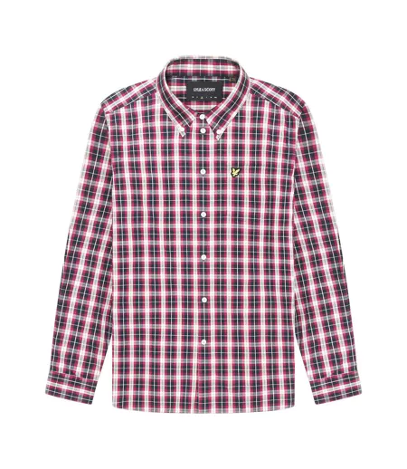 Chemise Style À Carreaux Homme Bleu Marine Lyle & Scott