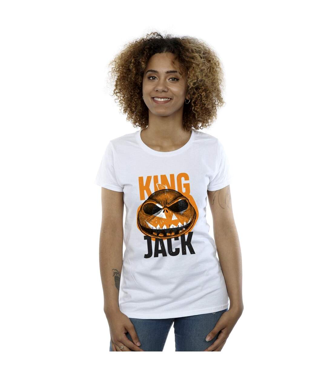 Disney T-shirt en coton Femme/Ladies The Nightmare Before Christmas King Jack (Blanc) - UTBI35732-2