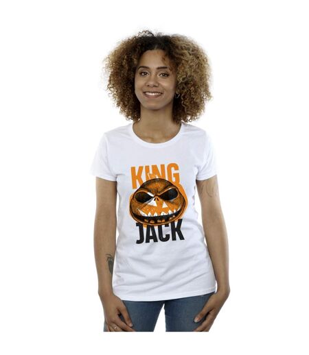 Disney T-shirt en coton Femme/Ladies The Nightmare Before Christmas King Jack (Blanc) - UTBI35732