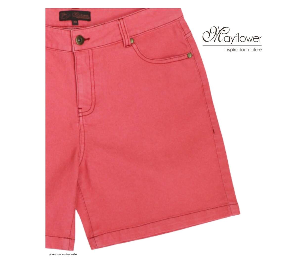 Short en tissu extensible femme MAYFLOWER SHORTF301A : le confort stretch absolu pour bouger avec élégance-4