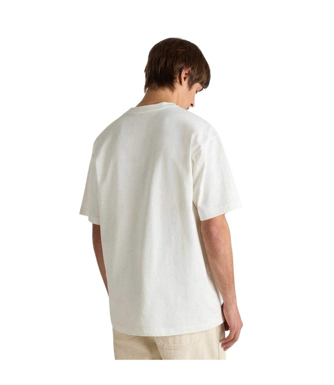 T-shirt Motif/style Logo Rectangulaire Homme Guimauve Vans-4