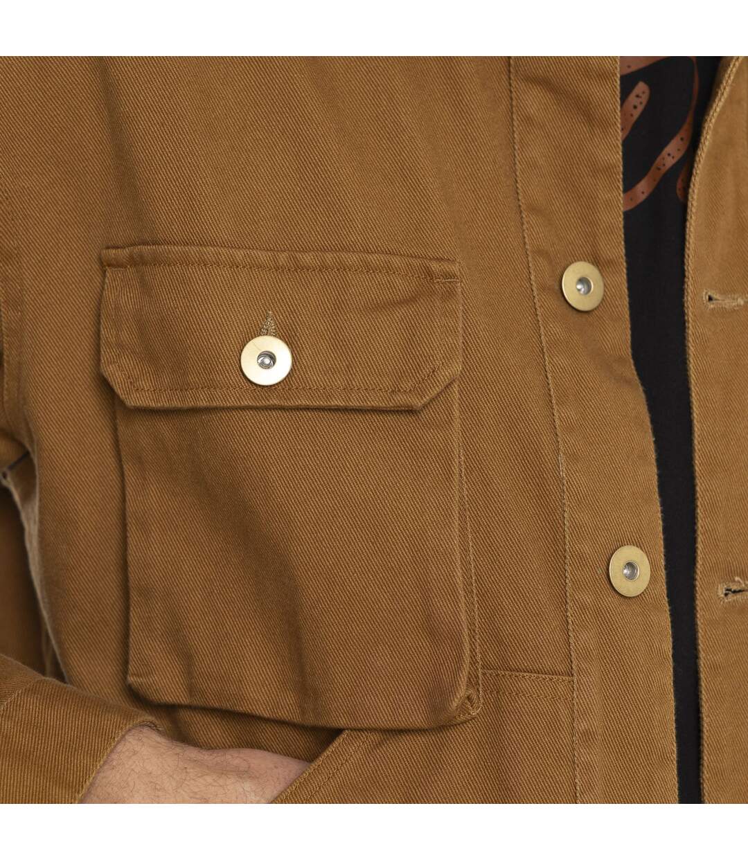 Veste homme en serge de coton Worker Camel Vondutch-2