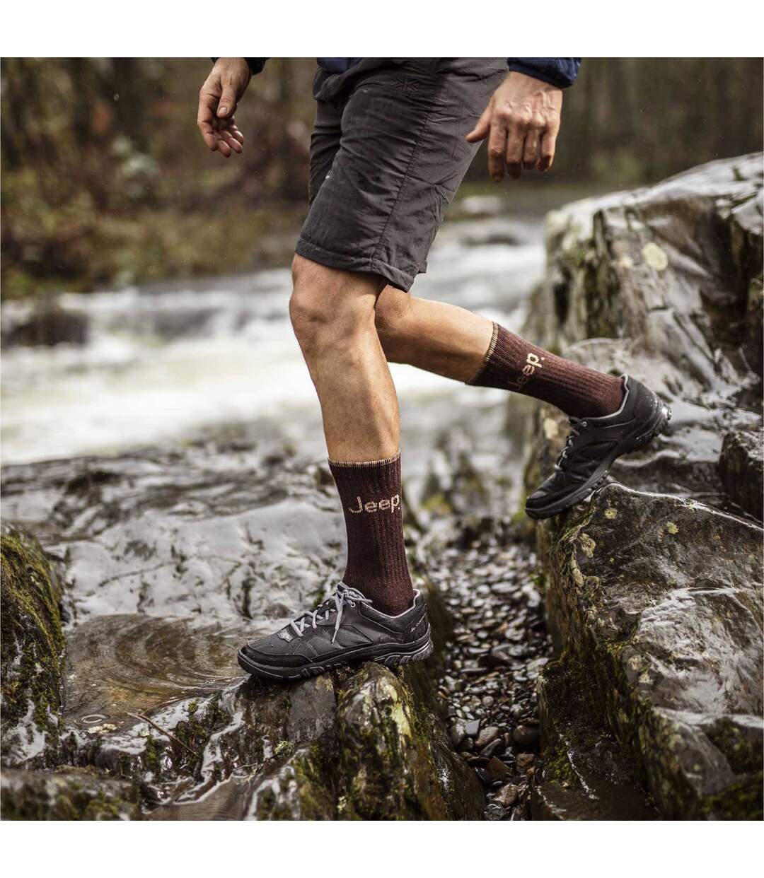 4 Pr Chaussettes de Randonnée Homme Anti Ampoule-3