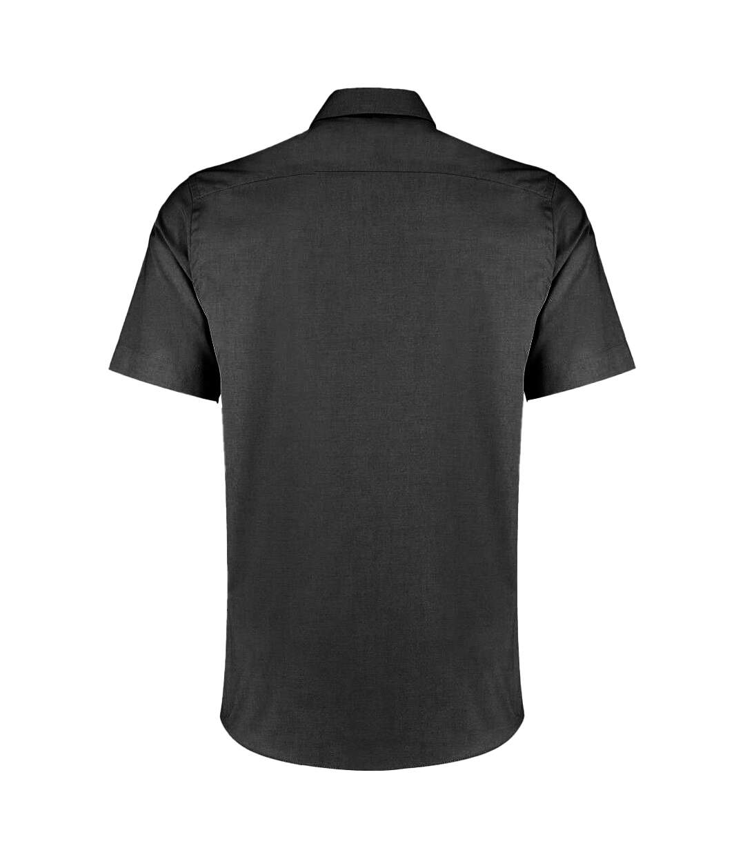 Kustom Kit Mens Short Sleeve Tailored Fit Premium Oxford Shirt (Black)