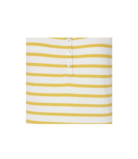 Womens/ladies Stripe Cotton Camisole Gorse Lazy Jacks