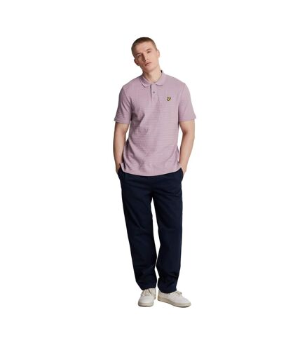 Polo micro argyle pour hommes rose chardon Lyle & Scott Lyle & Scott