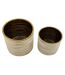 Lot de 2 Vases en Céramique Blom 23cm Or & Blanc-4