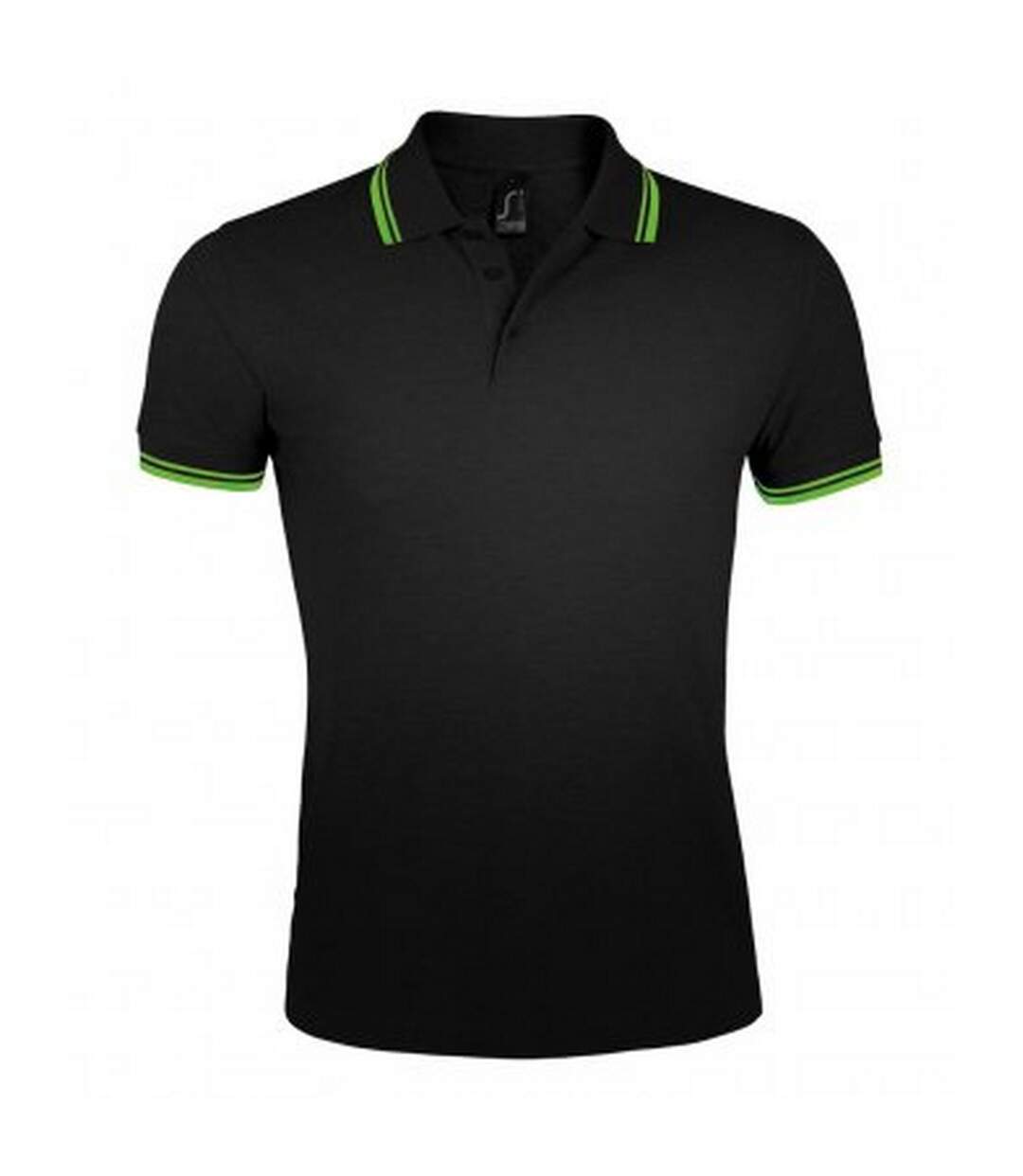 SOLS - Polo manches courtes PASADENA - Homme (Noir/vert clair) - UTPC2431