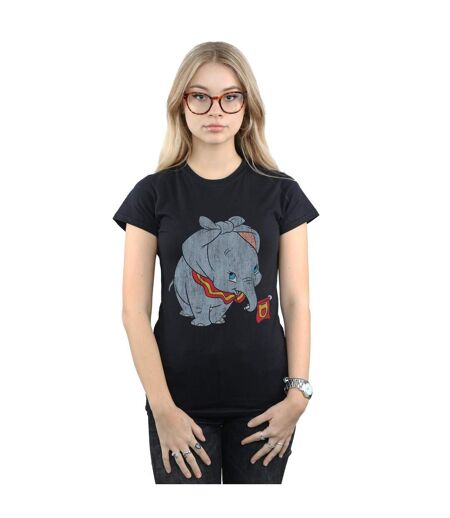 Disney T-shirt en coton Femme/Ladies Dumbo Classic Tied Up Ears (Noir) - UTBI15971