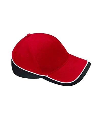 Teamwear Competition Cap Classic Red Black White Beechfield