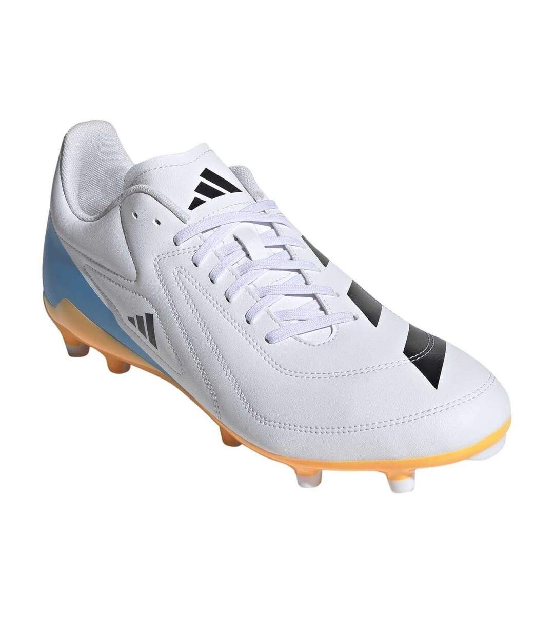 Chaussures De Rugby Pour Terrain Ferme Homme Blanc Noir Adidas-1