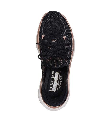 Baskets D´lux Femme Noir Rose Doré Skechers