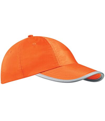 Beechfield Enhanced-viz / Hi Vis Baseball Cap / Headwear (Pack of 2) (Fluorescent Orange) - UTRW6764