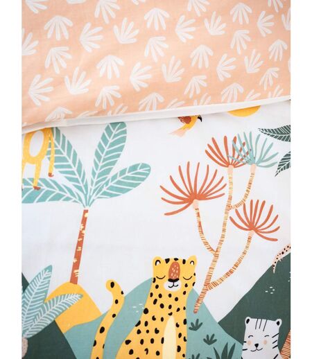 Parure de lit enfant Léopard - 100% coton adouci 57 fils - 140 x 200 cm
