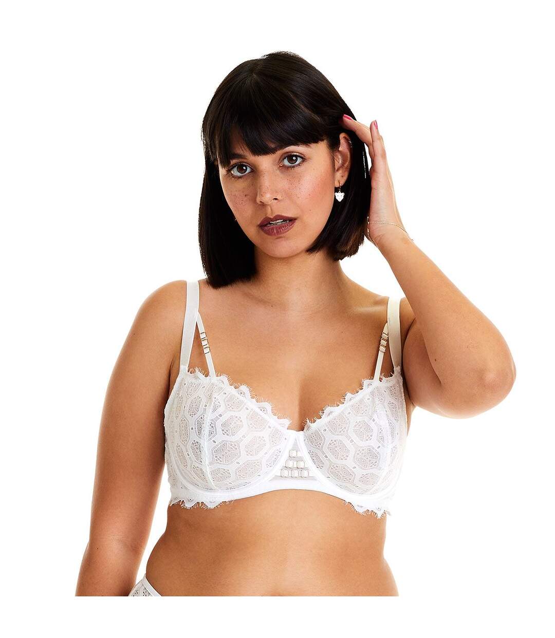 Soutien-gorge à armatures grand maintien blanc Imprévisible