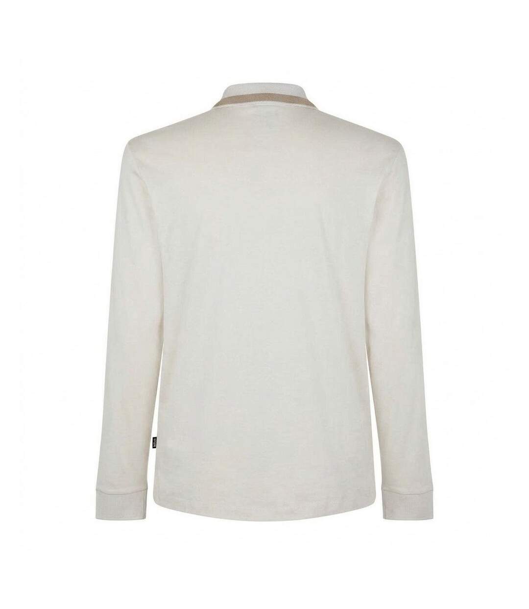 Polo Manches Longues Homme Blanc Boss-2