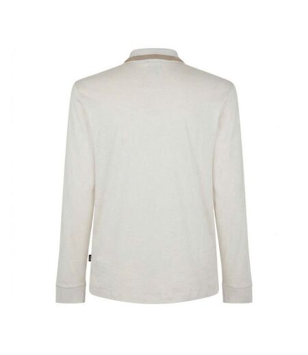 Polo Manches Longues Homme Blanc Boss