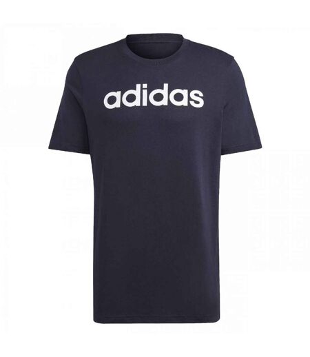 T-shirt Style Logo Brodé Essentials Linear Homme Bleu Marine Adidas