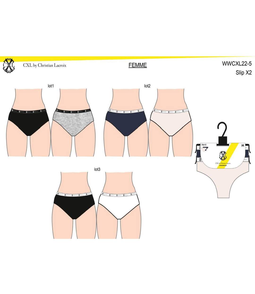 Culotte CXL By LACROIX X6 Pack de 6 CXL0990-4