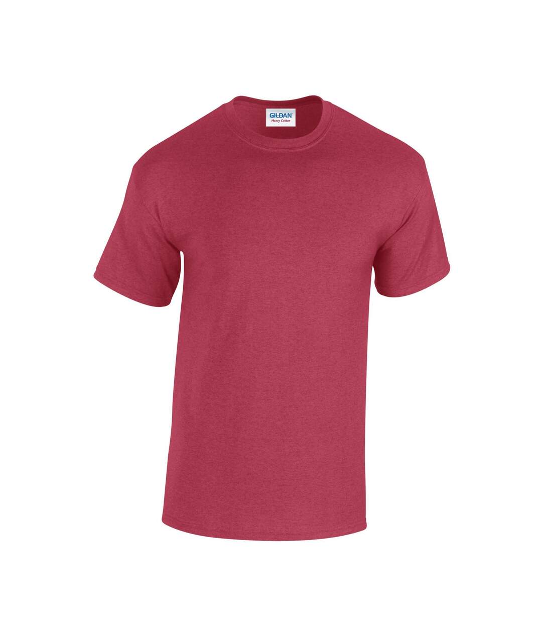 Mens Heavy Cotton T-shirt Antique Cherry Red Gildan-1