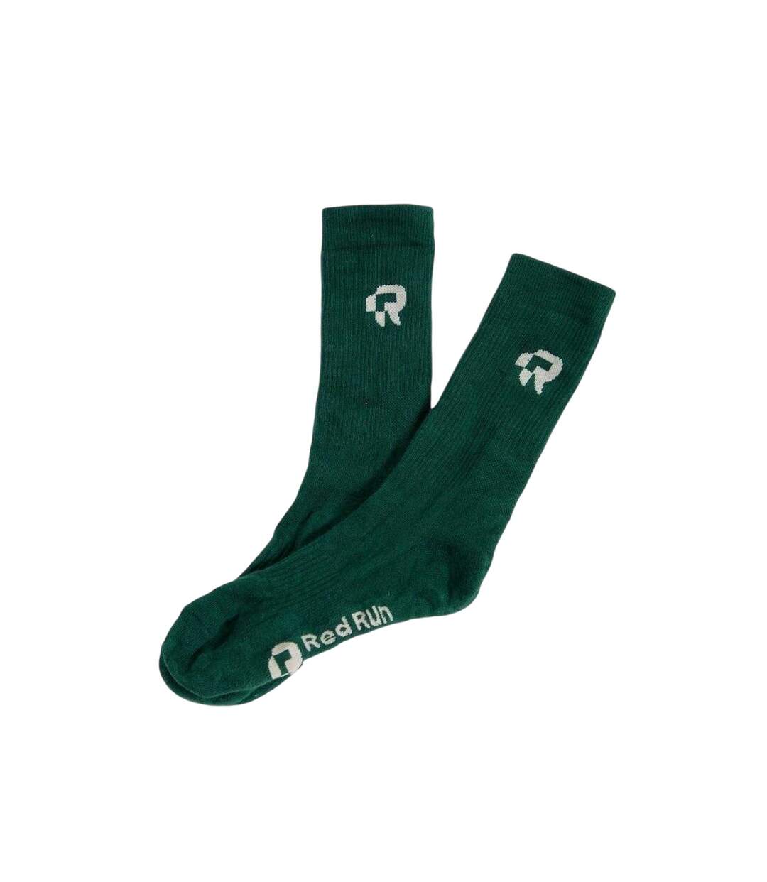 Unisex Adult Organic Cotton Crew Socks Green Red Run-2