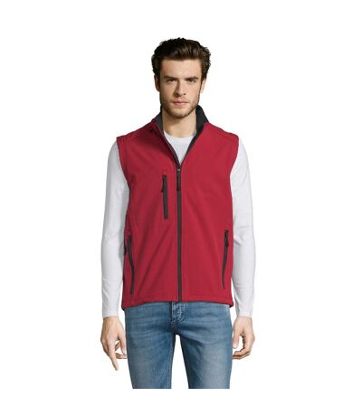 SOLS Mens Rallye Soft Shell Bodywarmer Jacket (Red) - UTPC349
